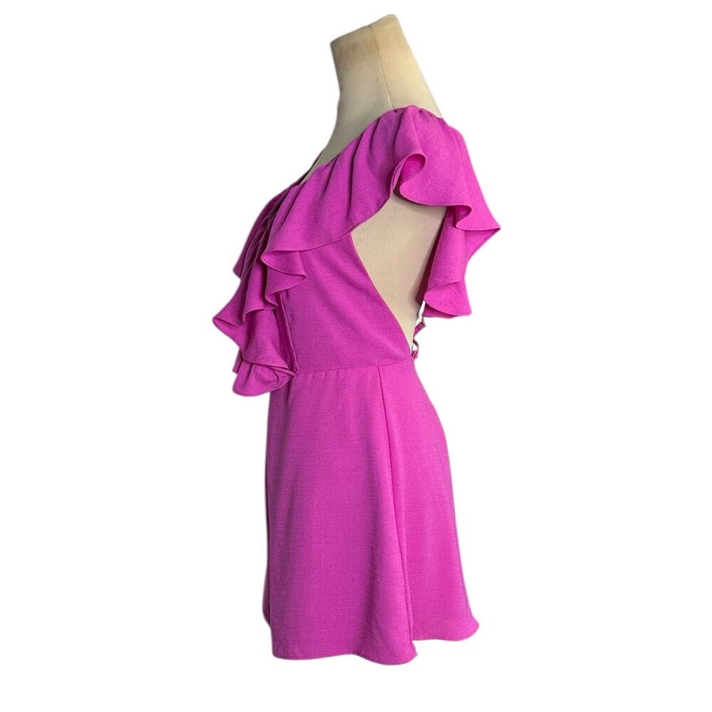 American Threads Fuchsia Ruffled Open Crossed Bac… - image 5